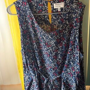 Floral Navy and Floral Tank